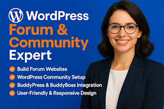 build a forum website, setup wordpress community forum, buddypress, buddyboss