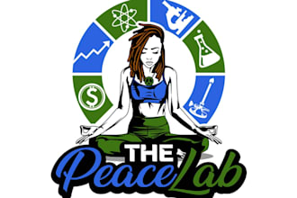 create an awesome science yoga logo design for your business in 12 hours