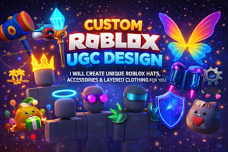 create any roblox ugc wearable accessories for your store