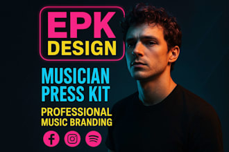design professional signature artist electronic press kit epk or media kit