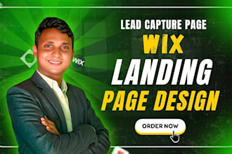 be your wix website expert to design a stunning lead capture wix landing page