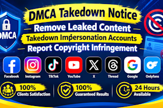 remove delete takedown harassing defaming posts on fb ig yt tiktok by dmca