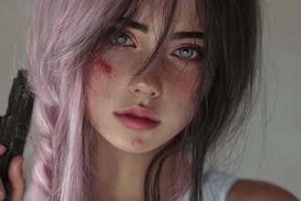 draw your character in anime or semi realism style