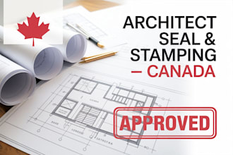 offer architect seal and stamping for canadian projects