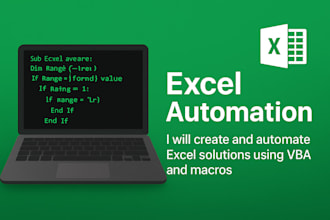 create and automate excel solutions using vba and macros