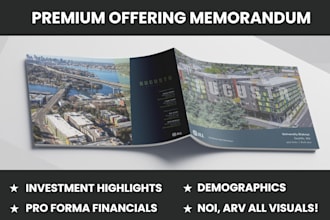 design real estate offering memorandum brochure, real estate offering memorandum