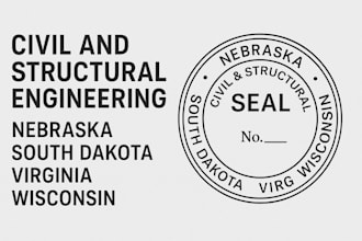 civil and structural engineering stamp nebraska south dakota virginia wisconsin