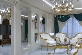 remodel 3d classic interior design, dinning mockup, restroom layout, cgi  render