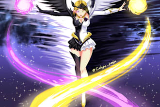 draw fullcolor fullpage illustration for you in anime style