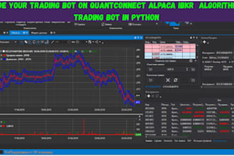 code trading bot on quantconnect alpaca,ibkr  algorithmic trading bot in python