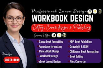 do amazon KDP book formatting, workbook design, book design, KDP book editing