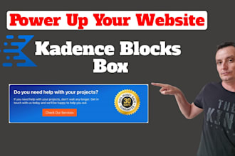 redesign or migrate wordpress with kadence, kadence website, spectra blocks