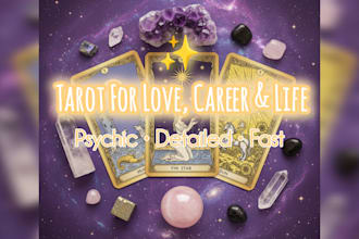 do a psychic love, career, and life tarot reading with 5 questions