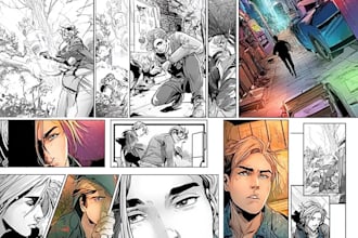 draw comic book art anime comic book illustration manga art