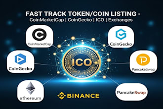 boost your token coin listing on coinmarketcap, coingecko, and ico platforms