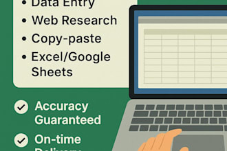 data entry and copy paste work