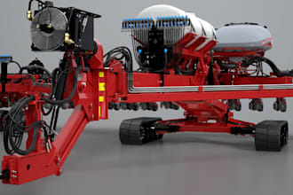 craft 3d farming simulator, hard surface model, excavator, solid works, for game