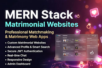 develop a professional matrimonial  website