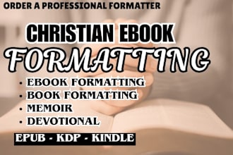 format and design christian devotionals, prayer books, inspirational ebooks