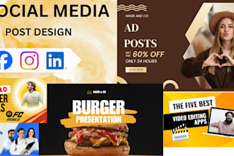 create social media posts , ad posts for social media