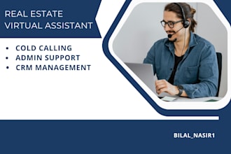 be your virtual assistant for USA real estate cold calling and admin support