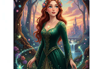 do cute disney cartoon portrait
