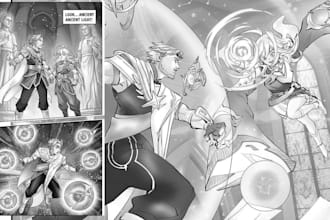 do custom anime manga art commission comic manga page character design fanart