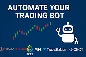 automate your trading bot on ninjatrader, mt4 mt5, tradestation, quantower, cbot