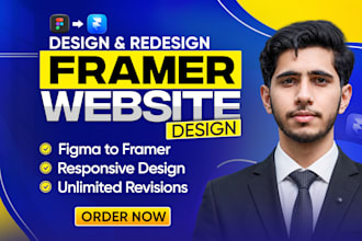 design or create a responsive framer website and do figma to framer