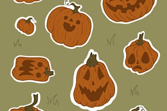 create charming, custom autumn stickers