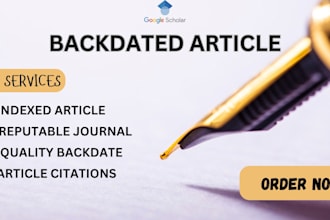 backdate, write and publish an article on a google scholar indexed journal
