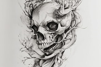 create a tattoo design for leg sleeve