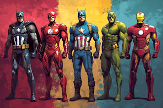 do photo to cartoon character superhero comic
