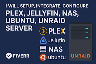 setup, integrate, configure plex, jellyfin, nas, ubuntu, unraid server