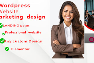 desing or redesing your wordpress website with elementor pro