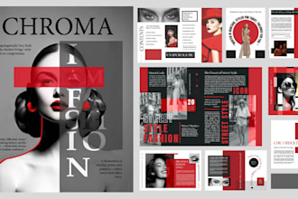 design eye catching magazine covers, editorial layouts and brochures