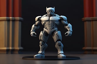 design 3d model toy action figure character 3d printing 3d toy articulated model