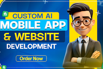 develop ai mobile app, custom website, ios app, android app, saas mobile app