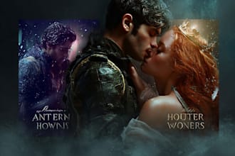 create artistic fantasy book cover design