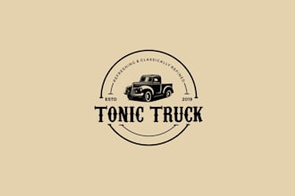 design exceptional mobile bar service truck logo