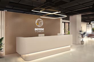 do interior design and 3d rendering of offices and hospitality spaces