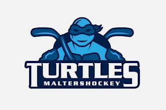 design mascot cartoon hockey team logo