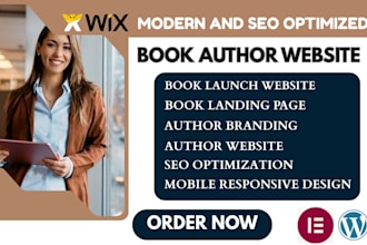 design author website wix book author website book promotion landing page