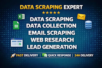 do data scraping, data collection and email scraping