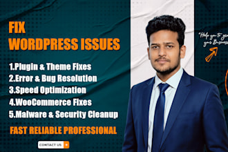 fix wordpress issues and wordpress error