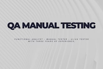 provide functional analysis and QA manual testing with 4 years exp