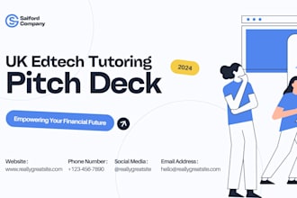 design uk edtech startup pitch deck tutoring app deck learning platform deck