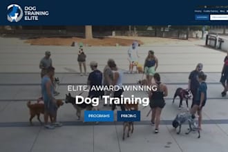 design dog trainer website dog breeder website dog supply store website