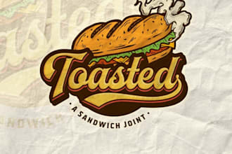 design a tasty and creative sandwich restaurant logo
