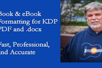 format your book for KDP print and kindle ebook